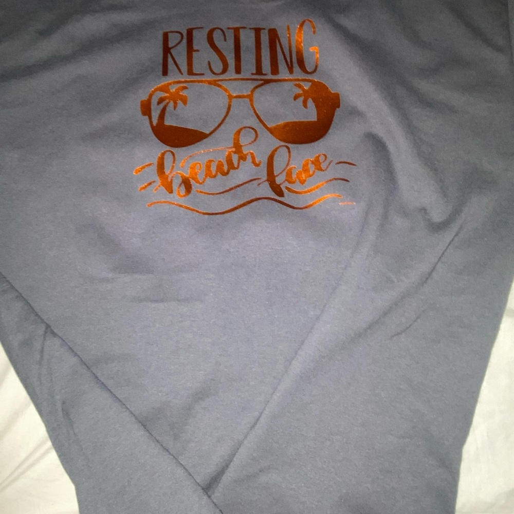 Custom Tee Resting Beach Face